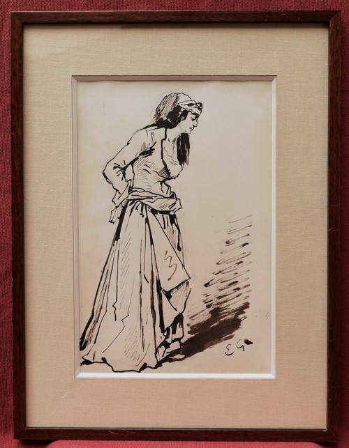 Pierre François Eugène GIRAUD, Projets de costumes pour le théâtre
