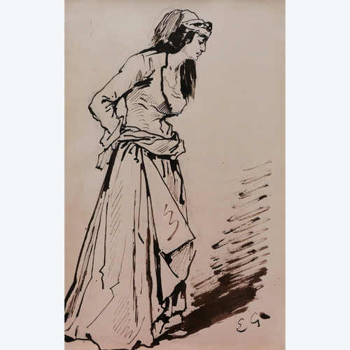 Pierre François Eugène GIRAUD, Projets de costumes pour le théâtre