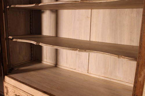 Louis XIV Natural Oak Display Case - 19th Century