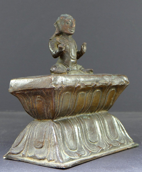 North India, 19th Century, Large Bronze Scholar's Weight.