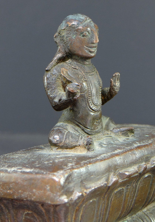 North India, 19th Century, Large Bronze Scholar's Weight.