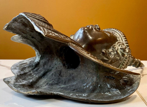 Thailand, First Third Of The 20th Century, Bronze Bust Of A Dancer.