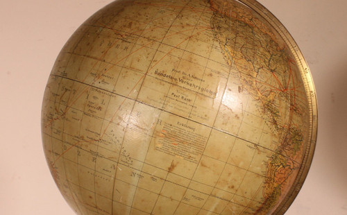 Grand Globe Terrestre De Handels Und Verkehrsglobus De 69cm De Haut