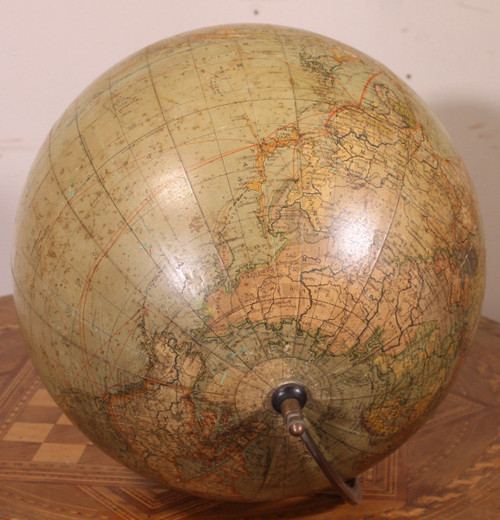 Grand Globe Terrestre De Handels Und Verkehrsglobus De 69cm De Haut