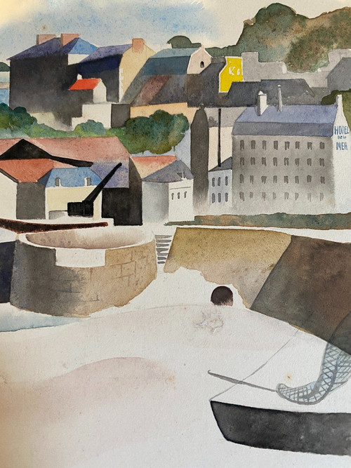 Roger Camille Vergnot (1894-1984) - Honfleur - Paysage Cubiste, 1927