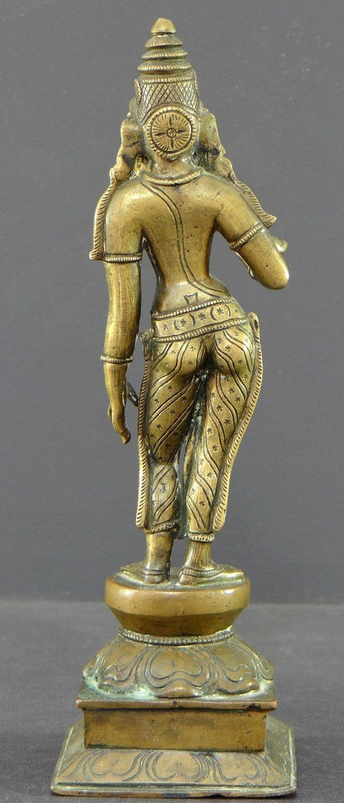 India, fine XIX - inizio XX secolo, statua di bronzo di Parvati.