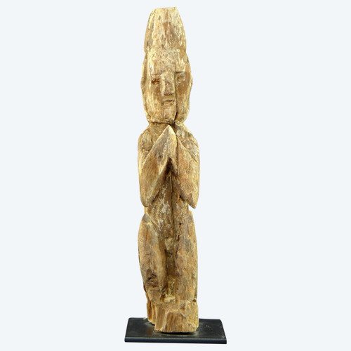 Nepal, Ende des 19. bis Anfang des 20. Jahrhunderts, Statue eines Herdbeschützers aus Holz.