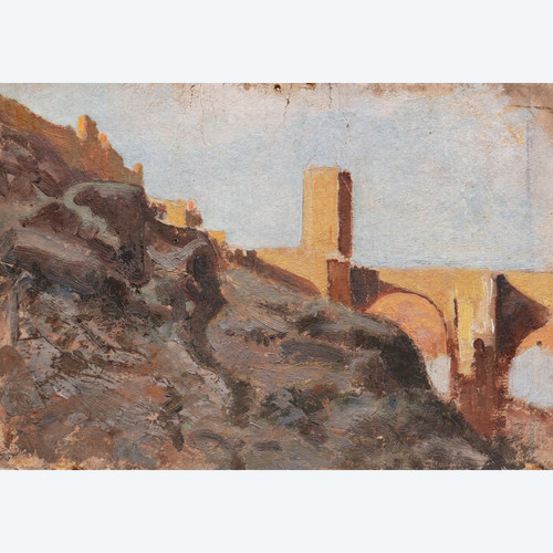 FRANZÖSISCHE oder SPANISCHE Schule um 1900, Le Pont San Martin in Toledo