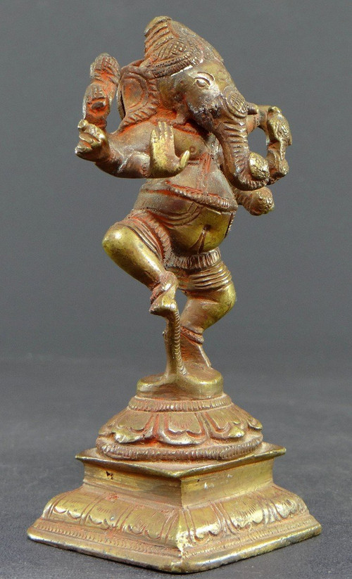 India, First Third Of The 20th Century, Bronze Ganesh Statuette.