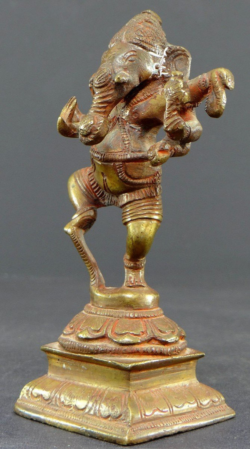 India, First Third Of The 20th Century, Bronze Ganesh Statuette.