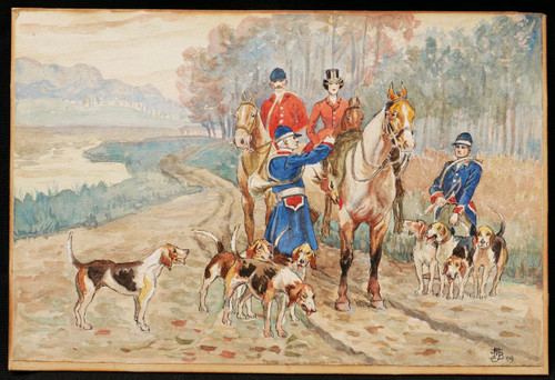Attributed to Jean Achille Théodore BRAIL, Hunting Scenes