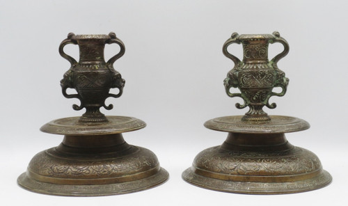 Pair of candlesticks, 19th century China.