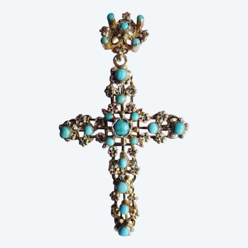 Croix en vermeil, XIXe siècle.