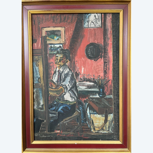 Katumi Ousuda (xx) , Mon Portrait, 1926 - Ecole Japonaise De Paris