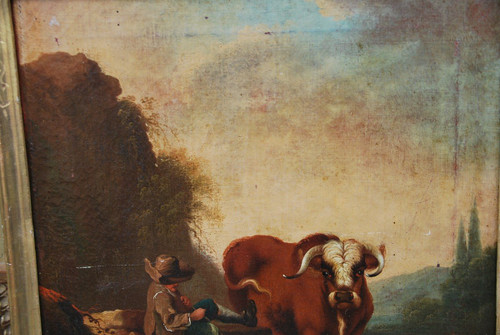 Paar Schäferleinwände, Italien um 1750