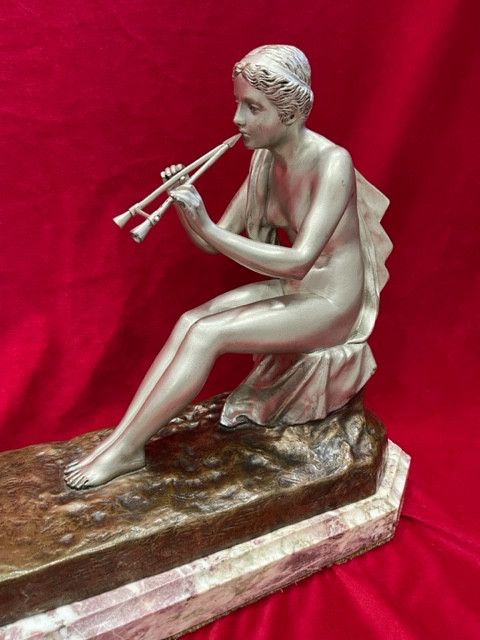 Scultura in bronzo Art Déco 1930 di Gustave OBIOLS 1858-1901