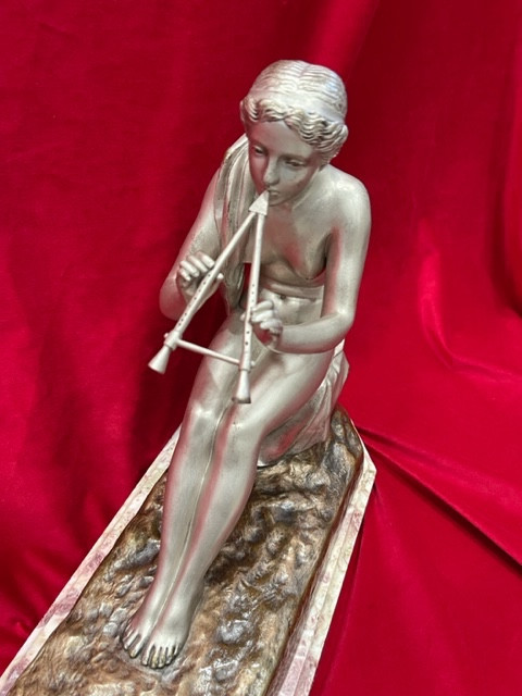 Scultura in bronzo Art Déco 1930 di Gustave OBIOLS 1858-1901