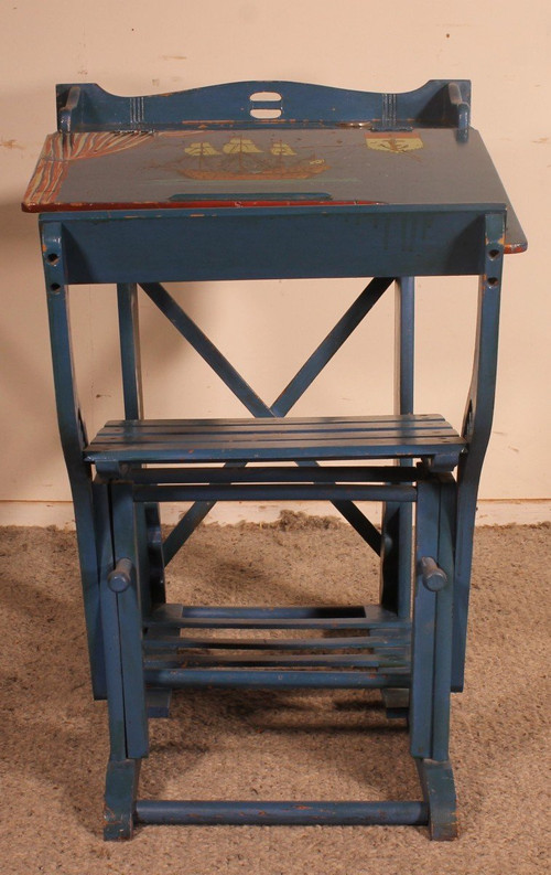 Polychrome school desk