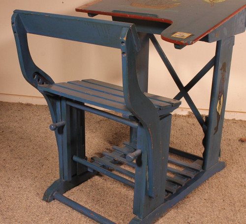 Polychrome school desk