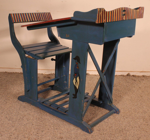 Polychrome school desk