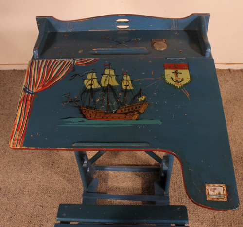 Polychrome school desk