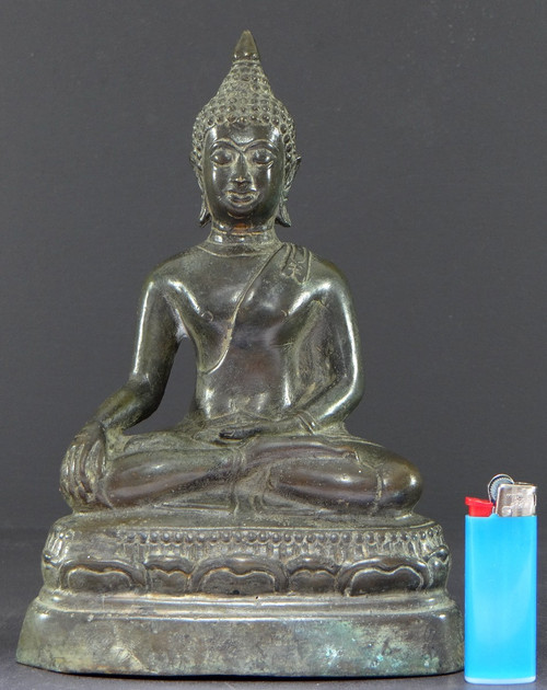 Thaïlande, Premier Tiers Du XXème Siècle, Statue De Bouddha En Bronze.