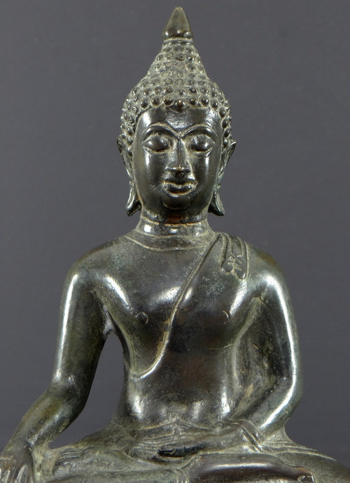 Thaïlande, Premier Tiers Du XXème Siècle, Statue De Bouddha En Bronze.