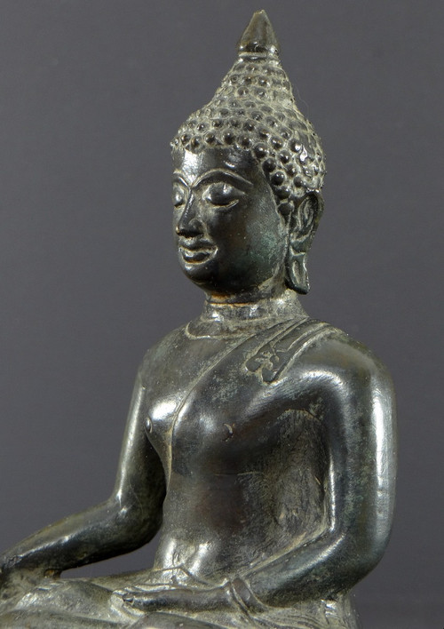 Thaïlande, Premier Tiers Du XXème Siècle, Statue De Bouddha En Bronze.