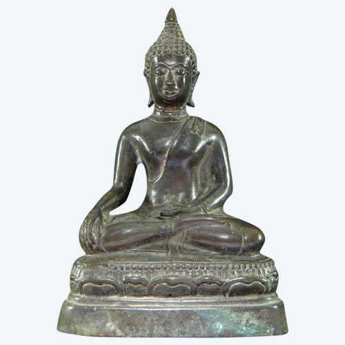 Thaïlande, Premier Tiers Du XXème Siècle, Statue De Bouddha En Bronze.