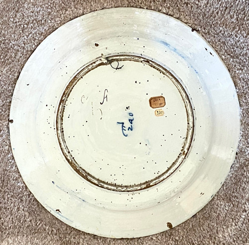 Delft, XVIIIth Century, Earthenware Dish Decorated With A Flowery Rock.