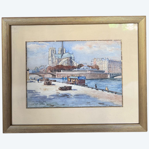 Raoul Philippe (xix-xx) - Paris, Les Quais De Seine, Ile De La Cité, Notre Dame De Paris, 1907
