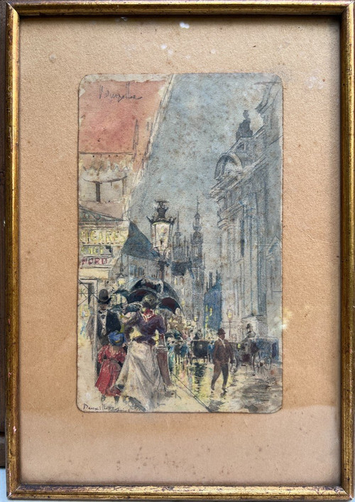 Ecole Belge De La Fin Du 19ème Siècle - Bruxelles, Le Soir