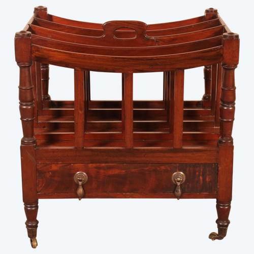 Newspaper Holder Called Canterburry In Mahogany From the 19th Century - England