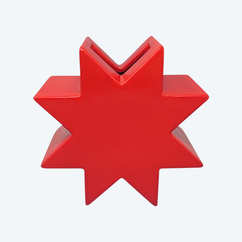 1980 Magnifique vase rouge "Hsing" par Ettore Sottsass. Fabriqué en Italie
