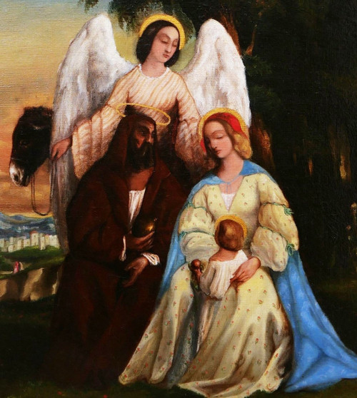 Romantic FRENCH School of the 19th Century, The Rest on the Flight into Egypt