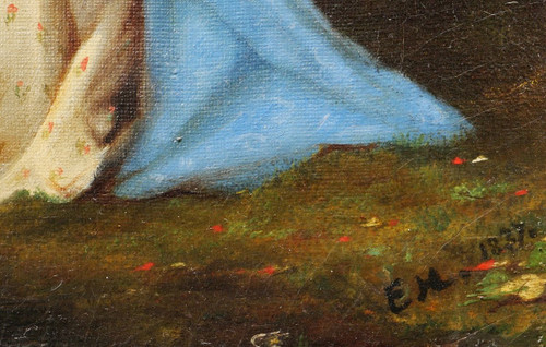 Romantic FRENCH School of the 19th Century, The Rest on the Flight into Egypt