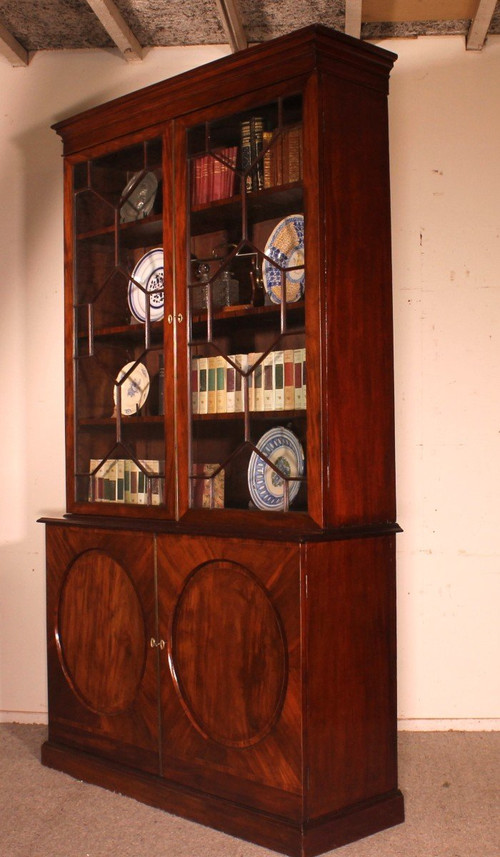 Libreria Hepplewhite in mogano, 1775 circa