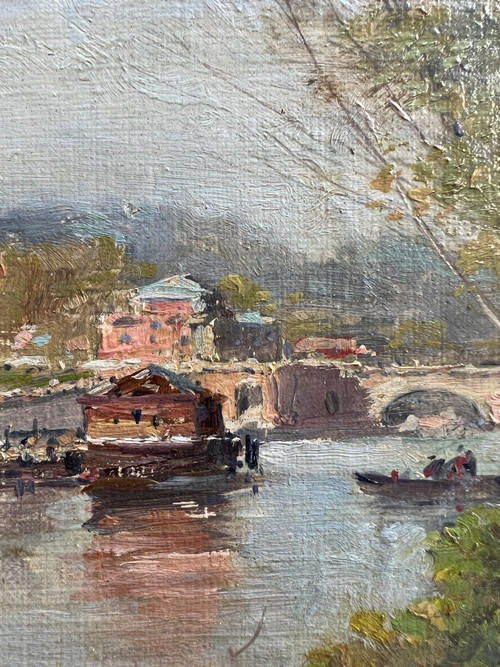 Paul Langlois (1858-1906) - The Sèvres Bridge, Circa 1890