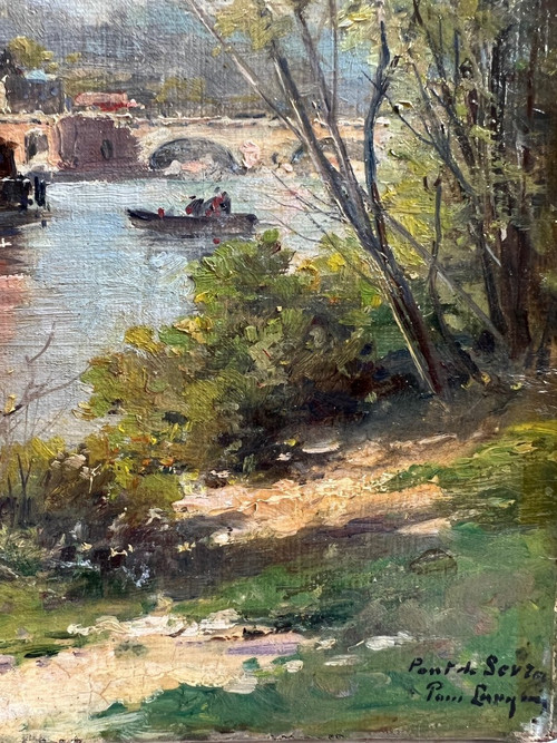Paul Langlois (1858-1906) - The Sèvres Bridge, Circa 1890