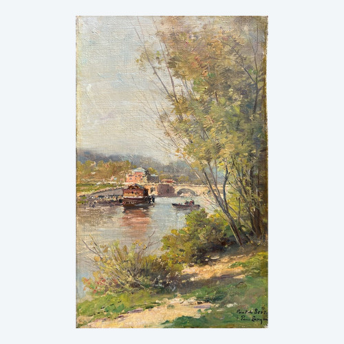 Paul Langlois (1858-1906) - The Sèvres Bridge, Circa 1890