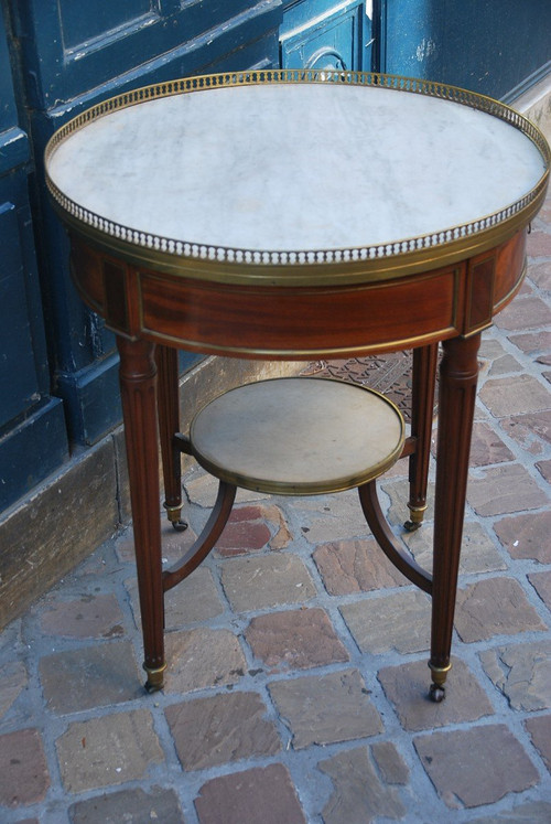 Elégante Table Bouillotte En Acajou époque Louis XVI, XVIIIe siècle