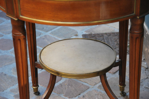 Elégante Table Bouillotte En Acajou époque Louis XVI, XVIIIe siècle
