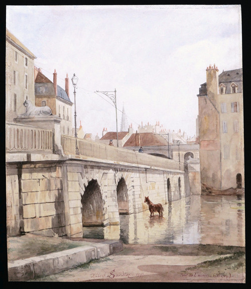 Albert SANDIER, The Hospital Bridge in Dijon