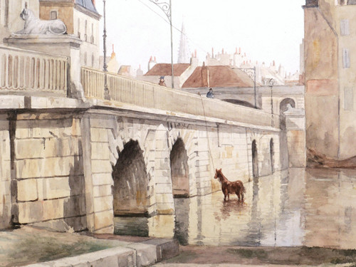 Albert SANDIER, The Hospital Bridge in Dijon