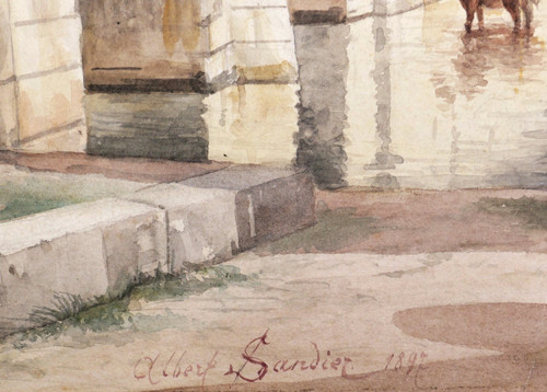 Albert SANDIER, The Hospital Bridge in Dijon