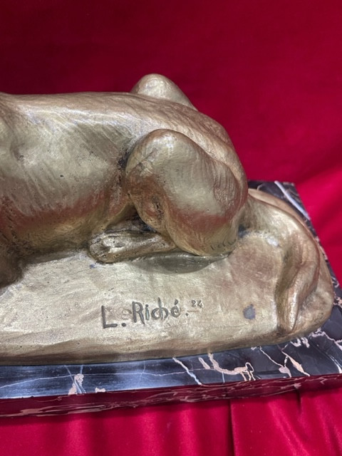 Scultura in bronzo Art Déco 1930 di Louis RICHE 1877 - 1949
