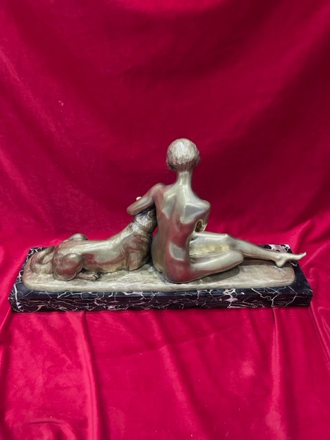 Scultura in bronzo Art Déco 1930 di Louis RICHE 1877 - 1949