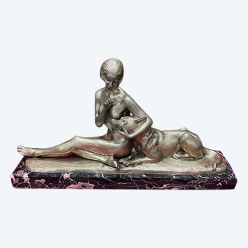 Scultura in bronzo Art Déco 1930 di Louis RICHE 1877 - 1949
