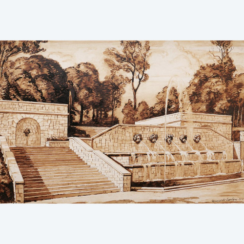 Maurice de LAMBERT, La Cascade du Parc de Sceaux