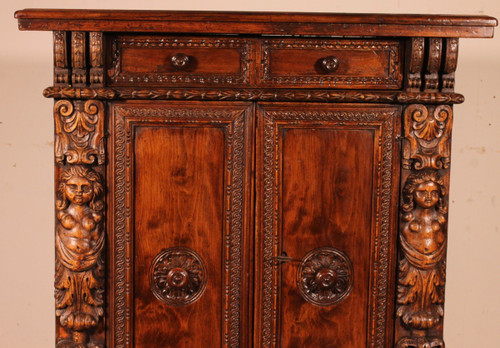 Buffet Deux Portes Italien -17° Siècle